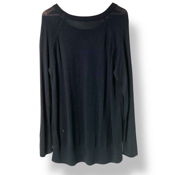 LULULEMON Rising Salutation Black Washable Merino Wool Sweater Sz 12 - Picture 4 of 8